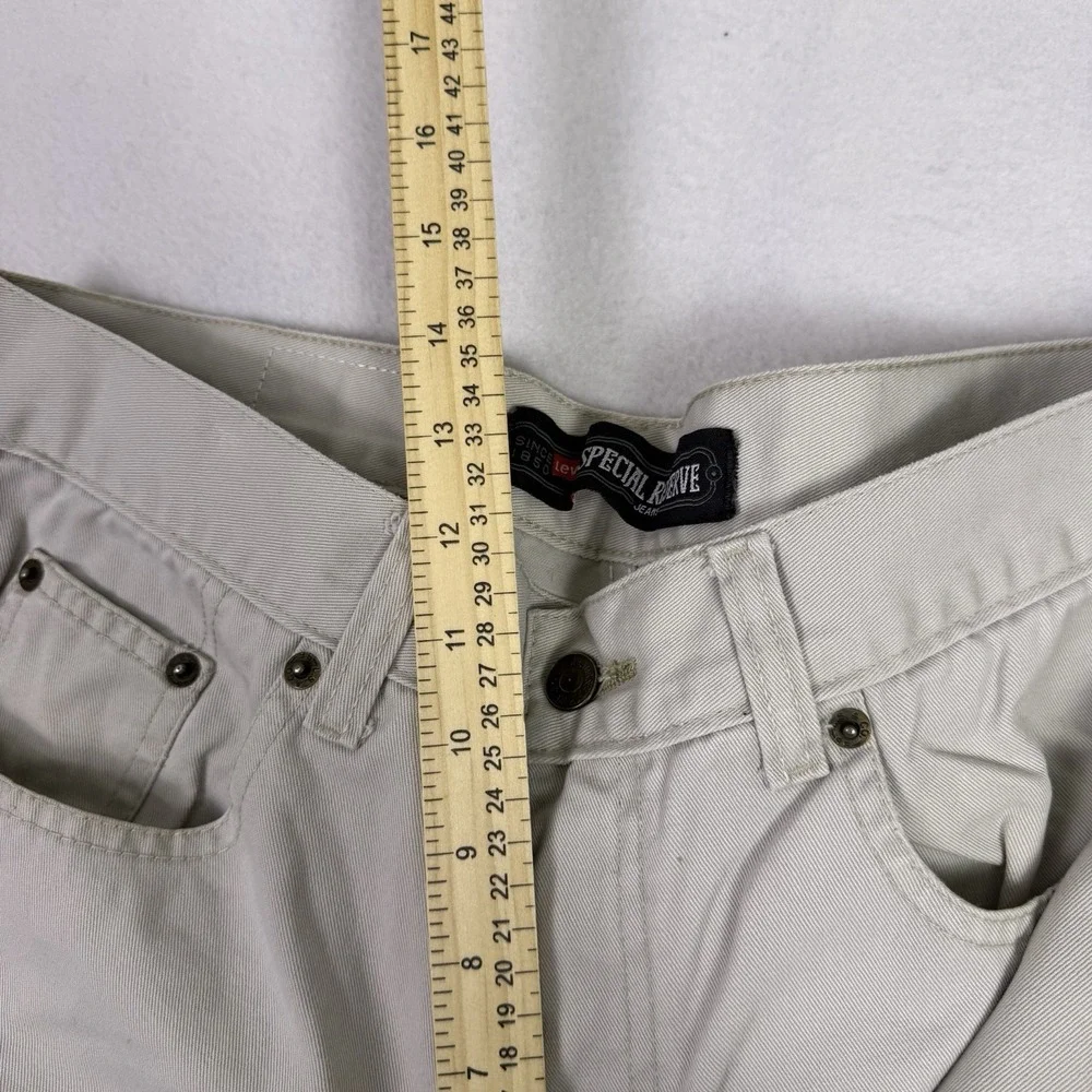 Vtg‎ Levi's 550 Special Reserve Orange Tab Khaki 32x28 Relaxed Tapered Jeans